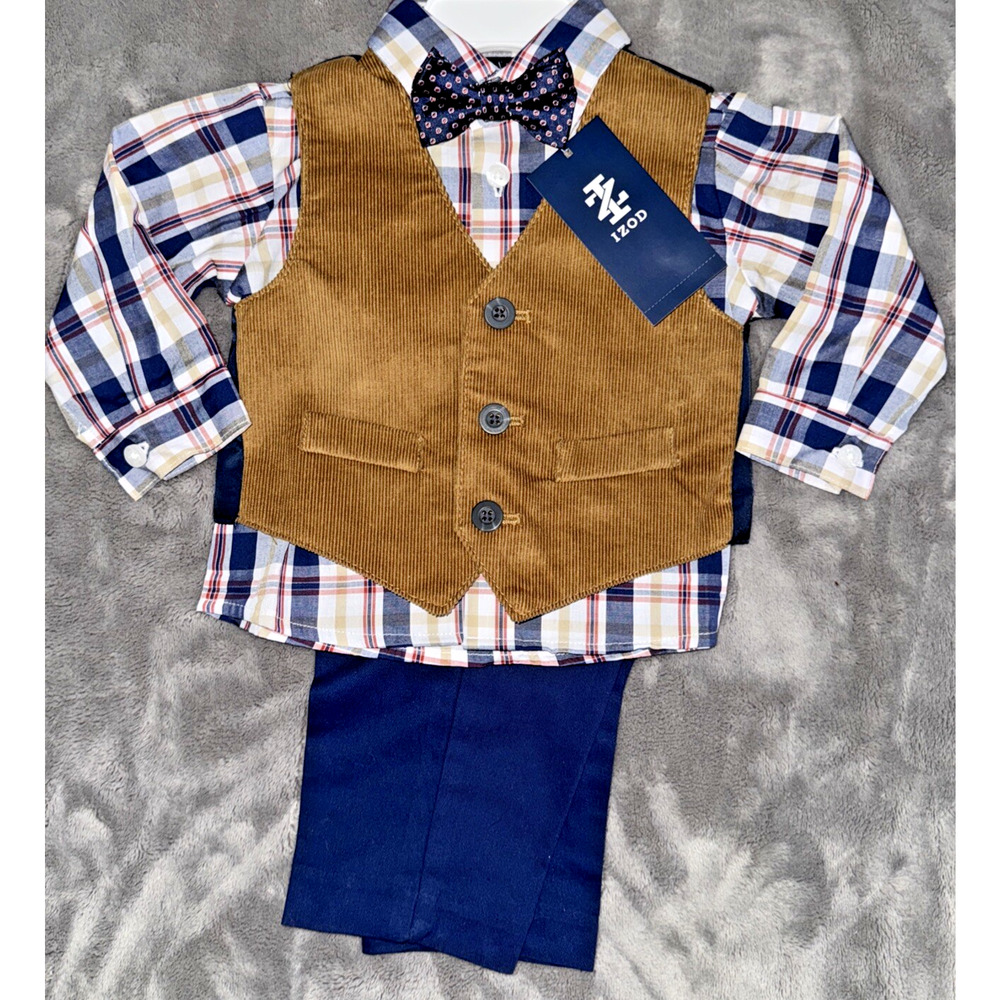 Izod 6 Month Boys 4 Piece Easter Suit - Picture 2 of 5
